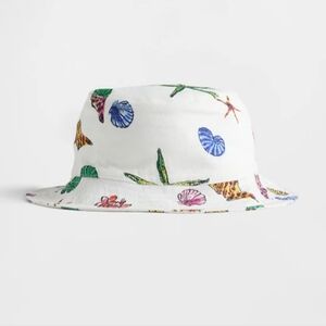 NWT Baby Gap Seashells Print Gauze Bucket Hat Size 0-6 M